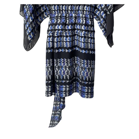 BCBG MAXAZRIA Mini Dress Size S Whimsigoth Fairy Grunge Batwing Sleeves Cocktail - Picture 8 of 11